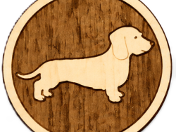 Dackel 3 – Holz Anstecker