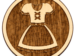 Dirndl – Holz Anstecker