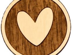 Herz – Holz Anstecker