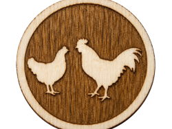 Huhn & Hahn – Holz Anstecker