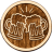 Prost – Bierkrüge – Holz Anstecker