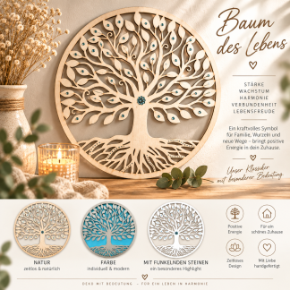Baum des Lebens – Wanddeko aus Holz