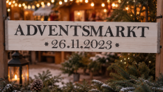 Straßenschild "Adventsmarkt"